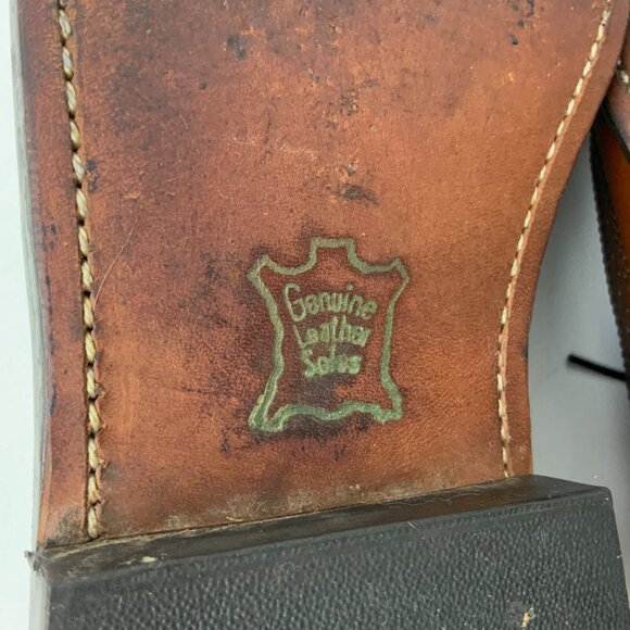 Dexter Brown Pebbled Leather Longwing Wingtip Brogues Oxford Shoes Size 9C - Picture 15 of 16